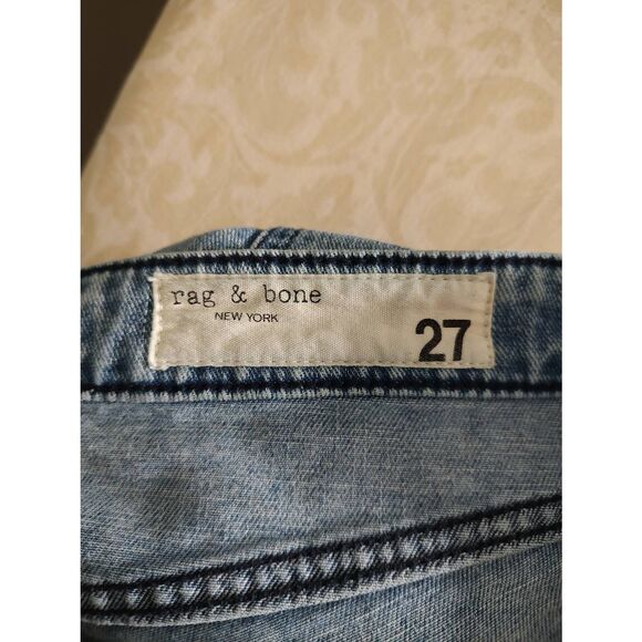 Rag and Bone Women’s Size 27 Dre Low Rise Slim Boyfriend Jeans Distressed Hem - Picture 5 of 7